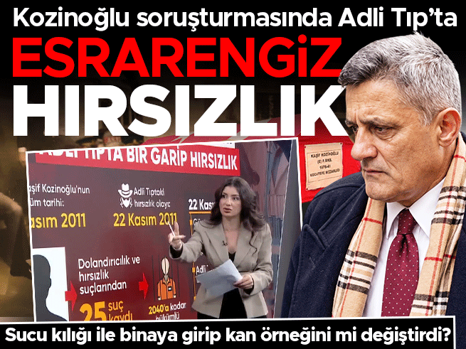 Kaşif Kozinoğlu Soruşturmasında Adli Tıp'ta Şüpheli Hırsızlık