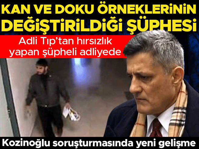Kaşif Kozinoğlu soruşturması: Adli Tıp'tan hırsızlık şüphelisi adliyede