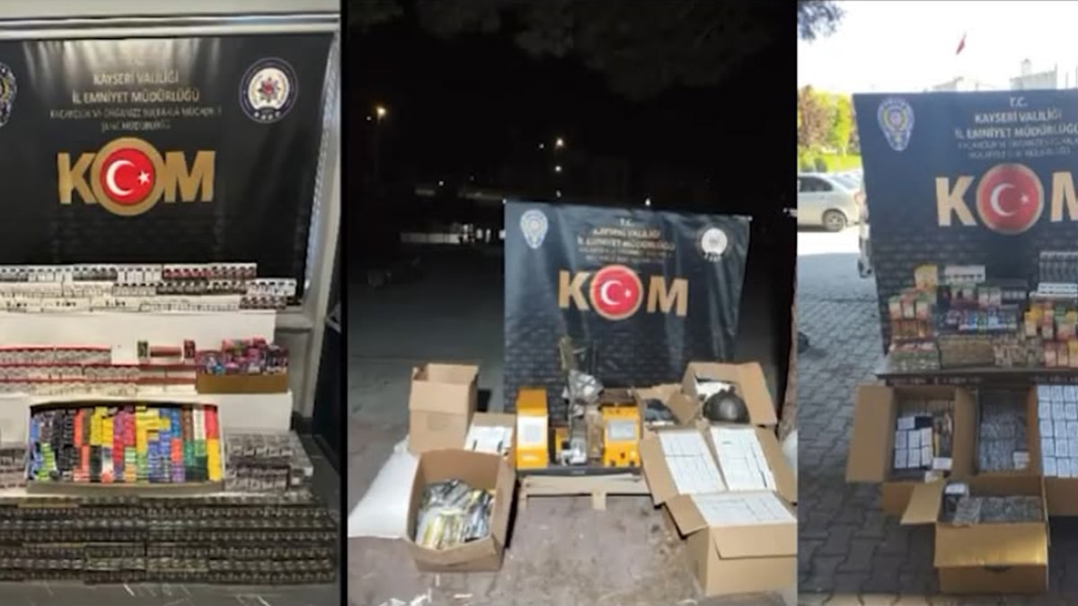 Kayseri'de kaçak sigara operasyonu: 2 kişi tutuklandı