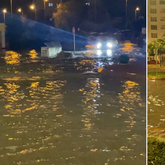 Kayseri'de sağanak sele dönüştü: Yollar göle döndü