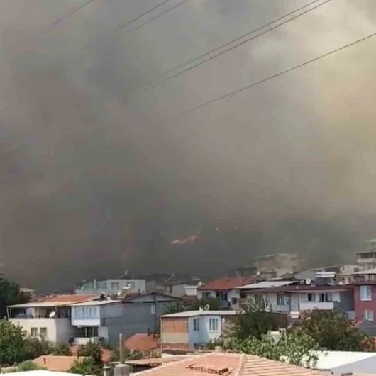 Kazdağları eteklerinde yangın: Siyah dumanlar körfezden görülüyor