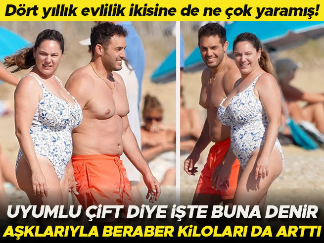 Uyumlu çift işte buna denir: Kelly Brook ve eşi dört yılda birlikte kilo aldı