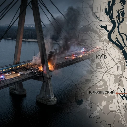 Kiev'de Güney Köprüsü'ne İHA Saldırısı: Ulaşım Durdu