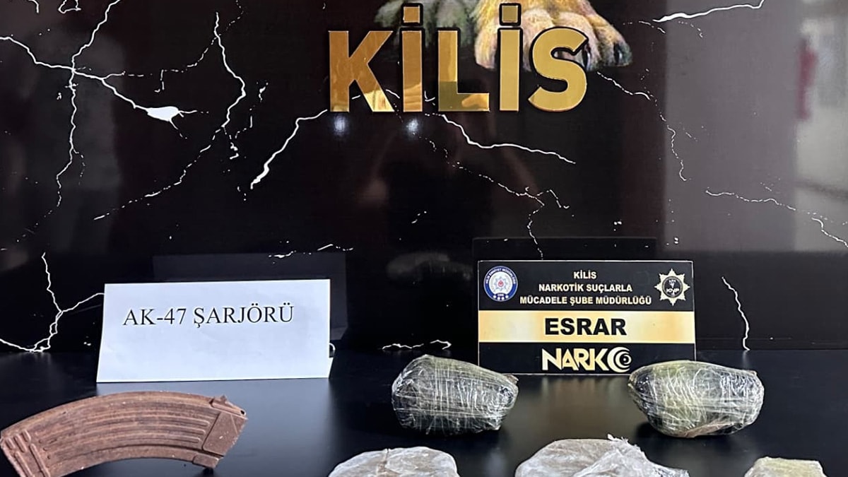 Kilis'te Uyuşturucu Operasyonu: 1 Kilo 855 Gram Esrar Ele Geçirildi