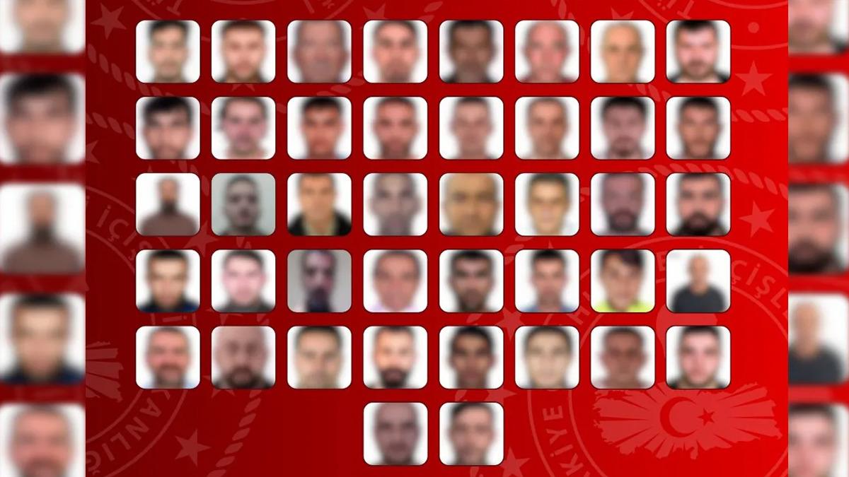 Kırmızı bültenle aranan 42 kişi ulusal seviyede aranan 48 kişi yakalandı
