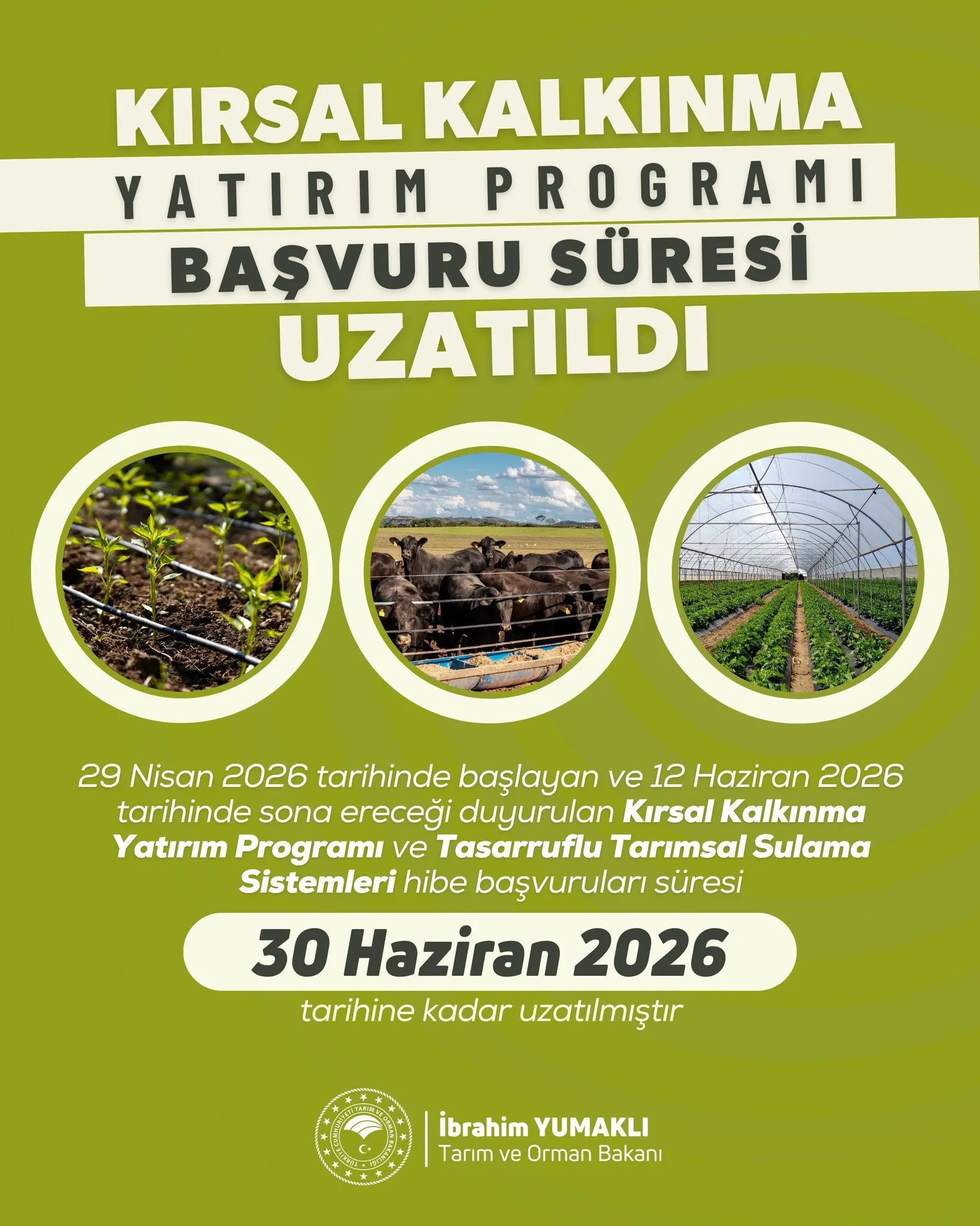 Kırsalda bereketi artıracak destek: Hibe programında süre uzatıldı