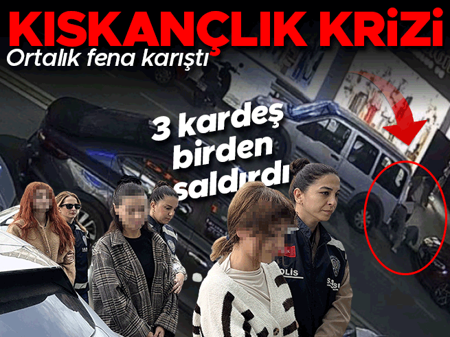 Kıskançlık Kavgası Kamerada: Eşiyle İlişki Yaşadığını Öne Sürdüğü Kadını Hastanelik Ettiler