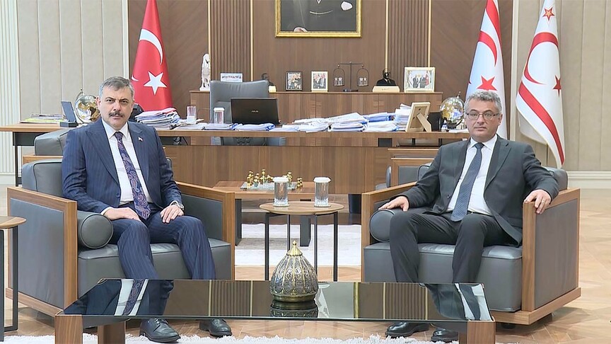 KKTC Meclis Başkanı Öztürkler, İçişleri Bakanı Çiftçi'yi kabul etti