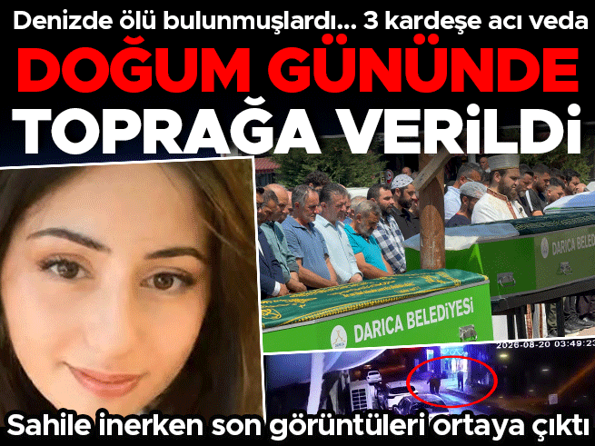 Kocaeli'nde Ölü Bulunan 3 Kardeş Son Yolculuğuna Uğurlandı