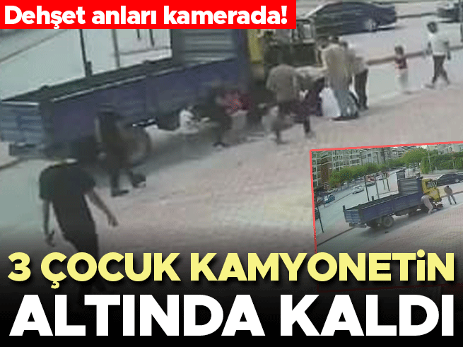 Konya'da korkunç kaza: Bisikletteki 3 çocuk kamyonetin altında kaldı