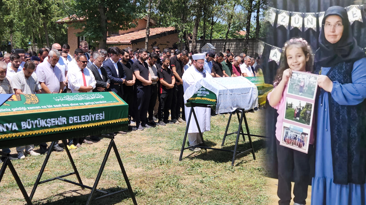 Konya'da Taksi Faciası: Anne ve Kızı Son Yolculuğuna Uğurlandı