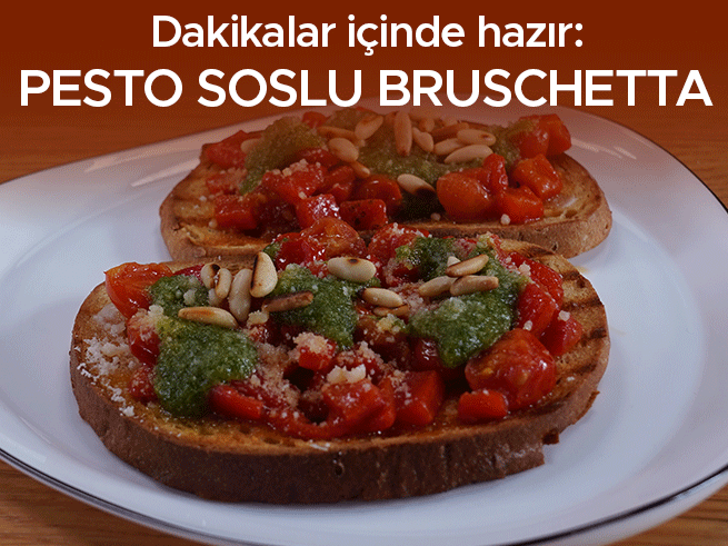 Köz Biberli Pesto Soslu Bruschetta: İtalyan Lezzeti Sofranızda
