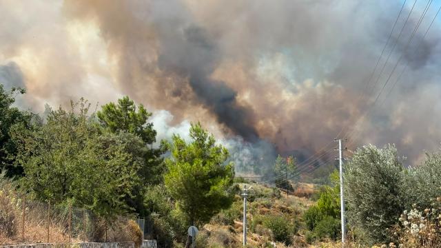 Kumluca'daki Orman Yangınına Havadan ve Karadan Müdahale
