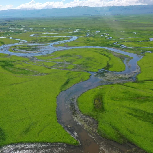 Kura Nehri'nin Yeşil Menderesleri Ardahan'da Büyüledi