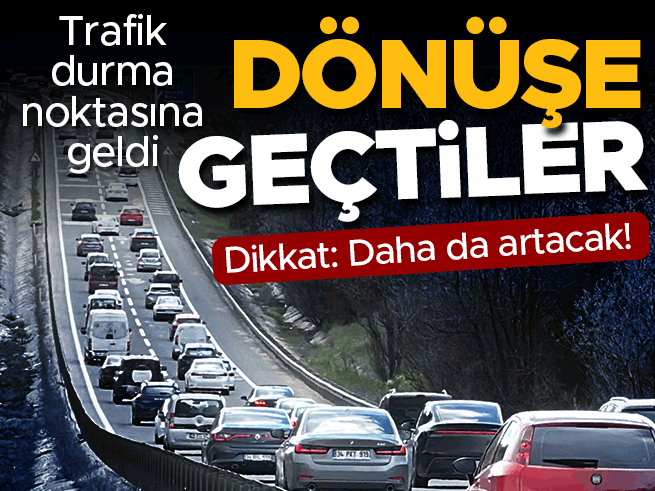 Kurban Bayramı dönüş yolculuğu başladı: D-100'de trafik yoğunluğu