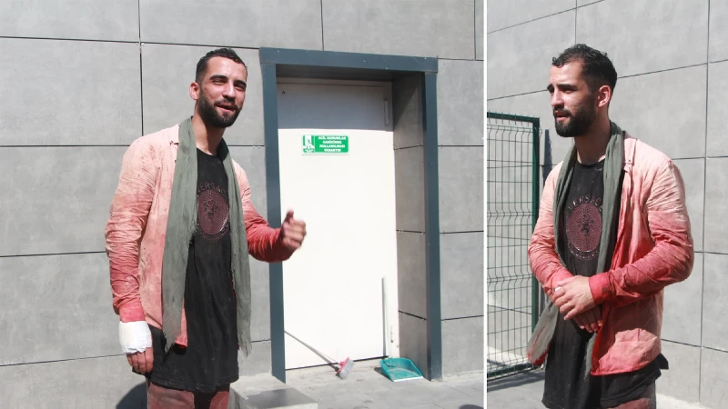 Kurban keserken bıçaklı kendini yaraladı gülerek anlattı: Usta bileğimi kesti