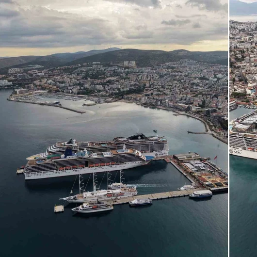 Kuşadası'na Dört Kruvaziyerle Altı Bin Turist Geldi