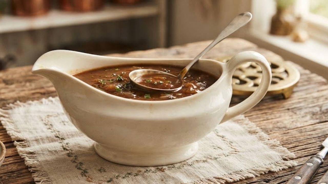 Lokanta Usulü Karamelize Soğanlı Gravy Sos Tarifi