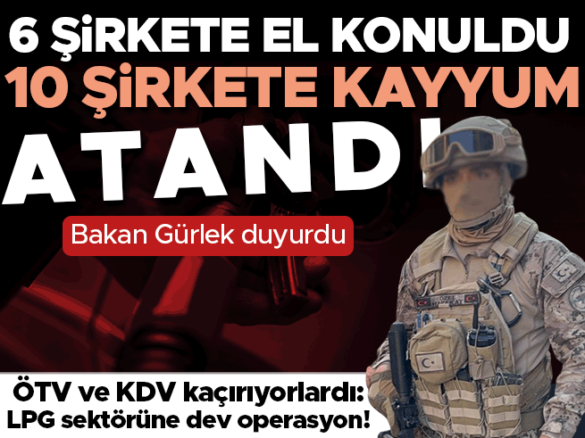 LPG sektörüne dev operasyon: 6 şirkete el konuldu, 10 şirkete kayyım atandı