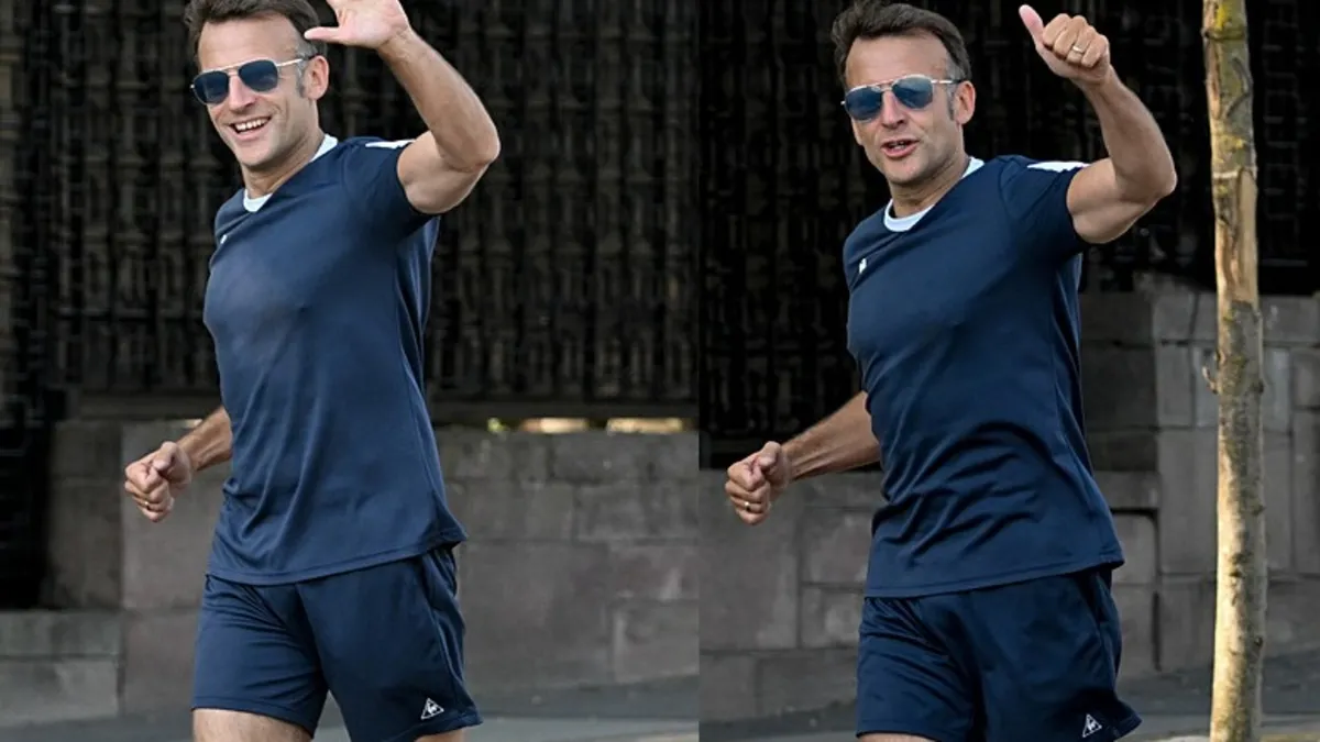 Macron'dan Ankara'da NATO zirvesi öncesi sabah koşusu