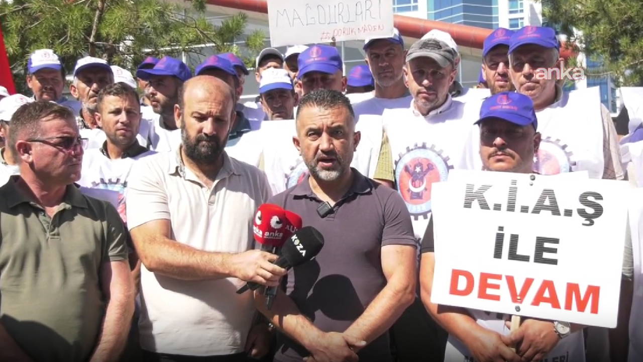 Maden-İş üyesi Doruk işçileri Ankara'da alacakları için nöbette