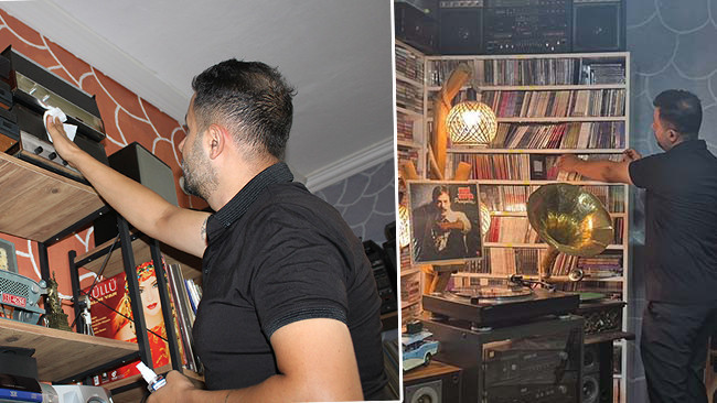 Malatya'da 25 Metrekarelik Odada Dev Koleksiyon: 2 Bin 500 Plak, 10 Bin Kaset