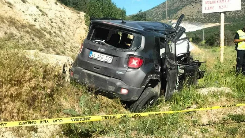 Malatya'da Takla Atan Otomobilin Sürücüsü Hayatını Kaybetti