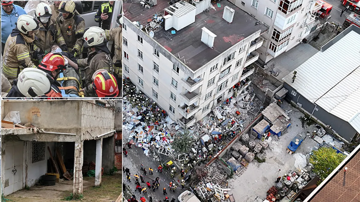 Maltepe'de 7 Katlı Bina Çöktü: 6 Kişi Enkaz Altında