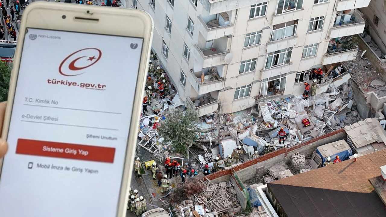 Maltepe'de Bina Çöktü: E-Devlet'te Bu Kod Evinizin Tehlikede Olduğunu Gösteriyor