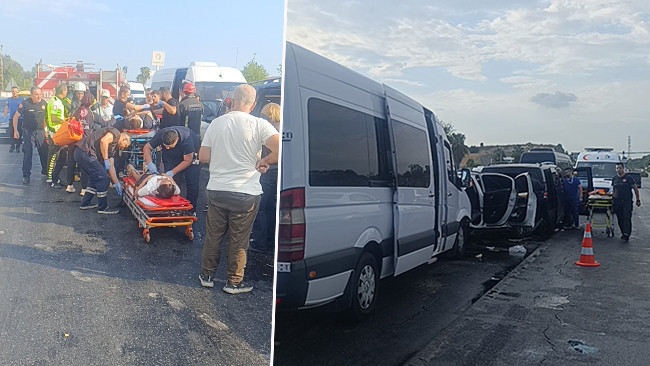 Manavgat'ta 6 Araç Zincirleme Kaza: 17 Yaralı