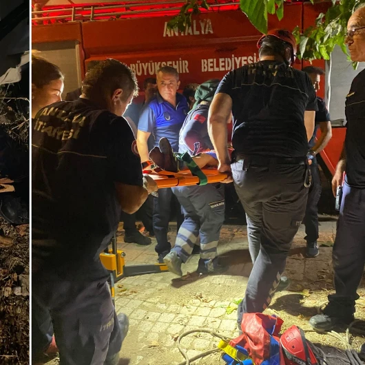 Manavgat'ta kuyuya düşen çocuk itfaiye tarafından kurtarıldı