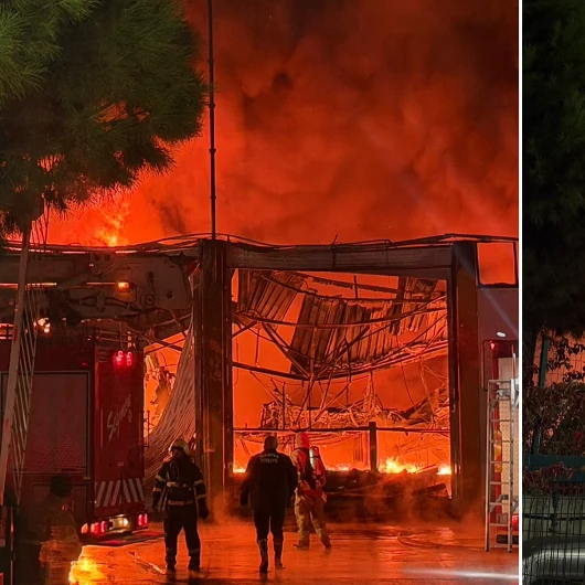 Manisa'da akü fabrikasında yangın: Ekipler sevk edildi