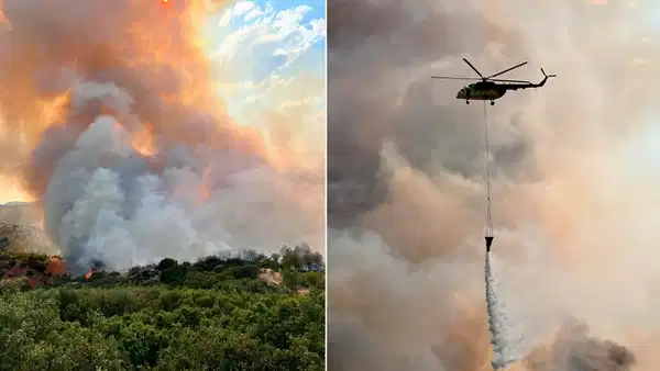Manisa Kula'da Orman Yangını: 16 Hava Aracıyla Müdahale Sürüyor