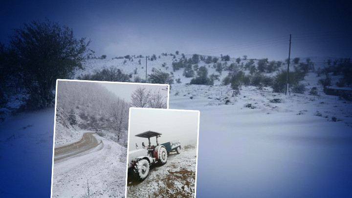 Manisa'ya Mevsimin İlk Karı Düştü: Belediye Ekipleri Hazır