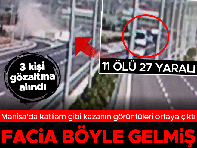 Manisa'da TIR ile otobüs çarpıştı: 11 ölü, 27 yaralı