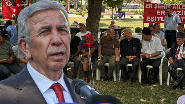 Mansur Yavaş, Güvenpark'ta oturma eylemindeki şehit aileleri ve gazileri ziyaret etti