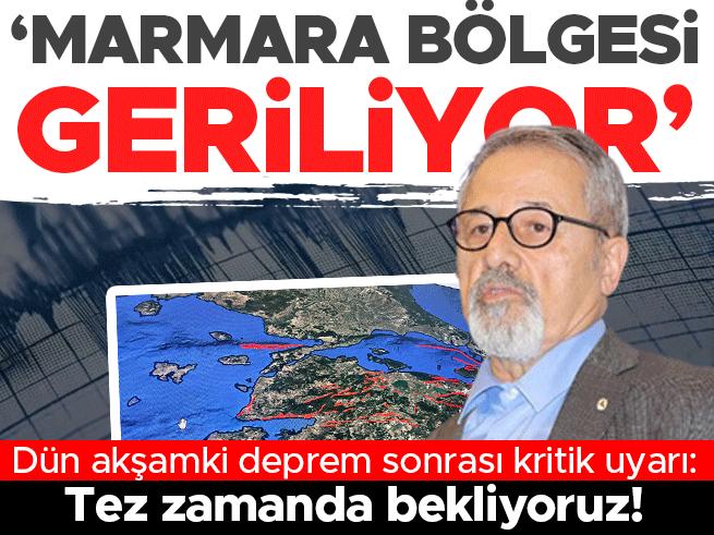 Marmara Bölgesi geriliyor: Prof. Dr. Naci Görür uyardı