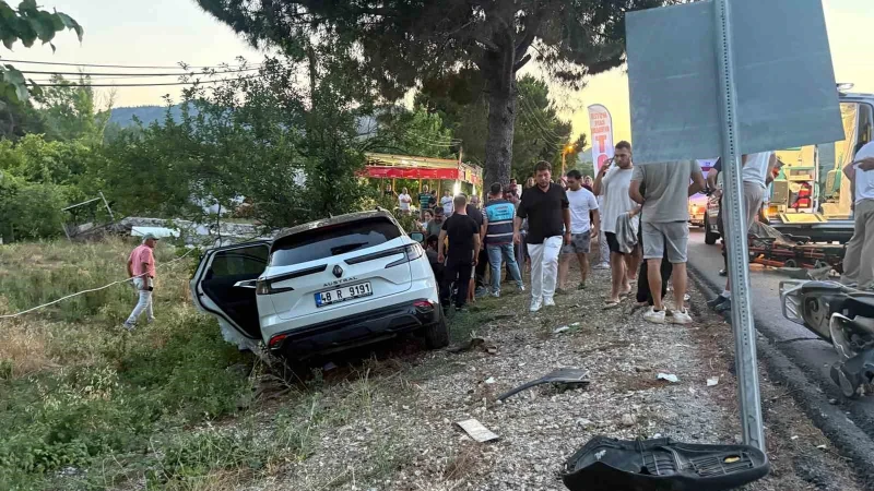 Marmaris-Datça yolunda motosiklet ile otomobil çarpıştı: 1 yaralı