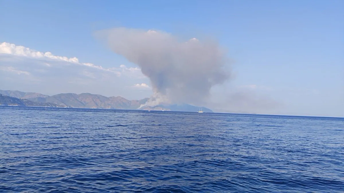 Marmaris'te orman yangını: Havadan ve karadan müdahale sürüyor