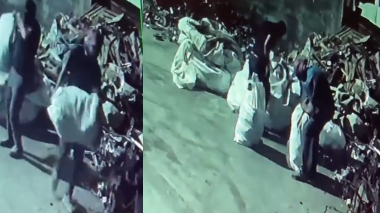 Maskeli hırsızlar geri dönüşüm tesisini çuval çuval soydu