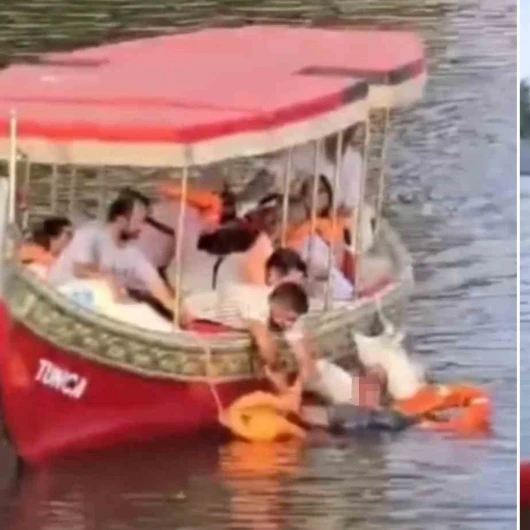 Meriç Nehri'ne düşen vatandaşı gezi teknesi kurtardı