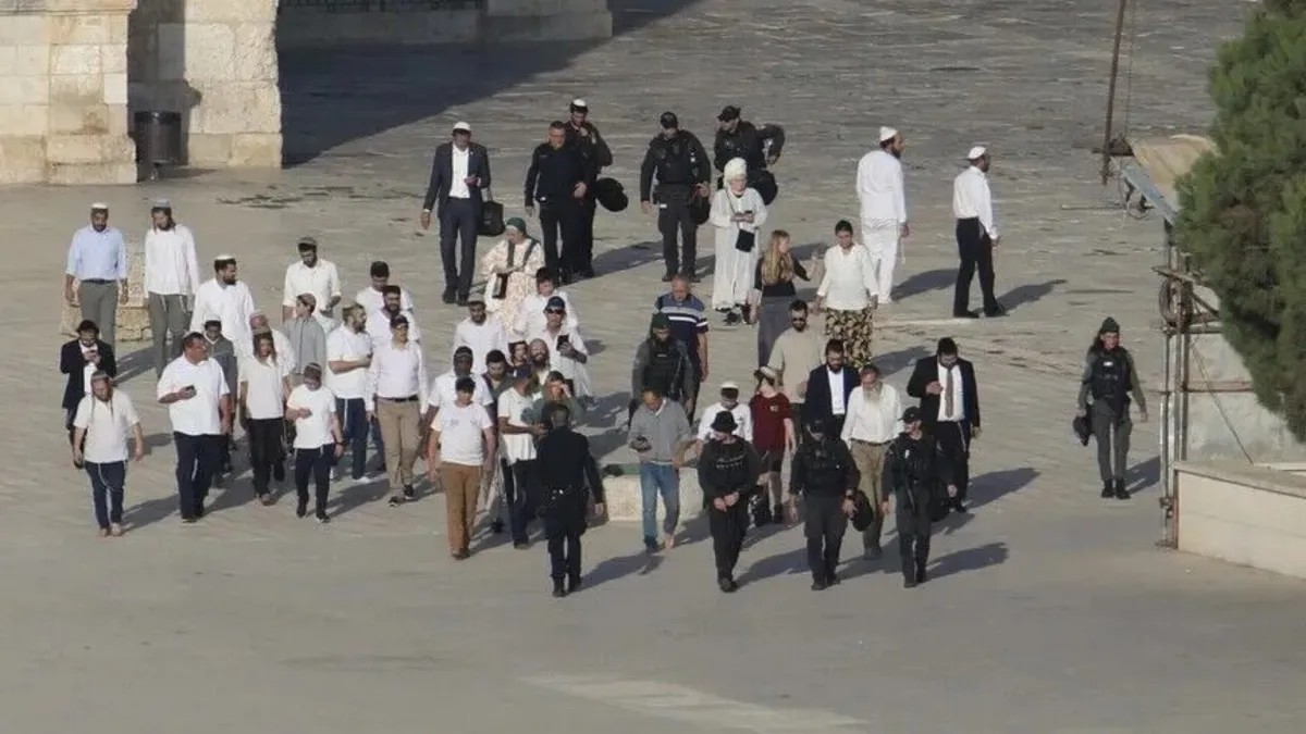 Mescid-i Aksa'ya fanatik İsrailli baskını: Polis koruması altında 1300 kişi
