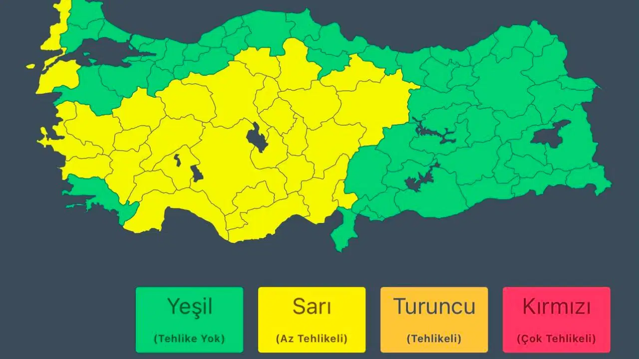 Meteoroloji 31 İl İçin Kuvvetli Yağış Uyarısı Yayımladı