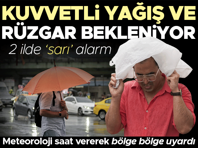 Meteoroloji'den İstanbul ve Kocaeli'ye Gök Gürültülü Sağanak Uyarısı