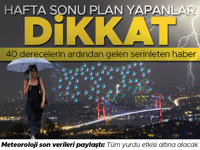 Meteoroloji müjdeyi verdi: Hafta sonu serinleyeceğiz