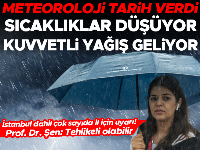 Meteoroloji uyardı: Sıcaklıklar düşüyor, sağanak geliyor