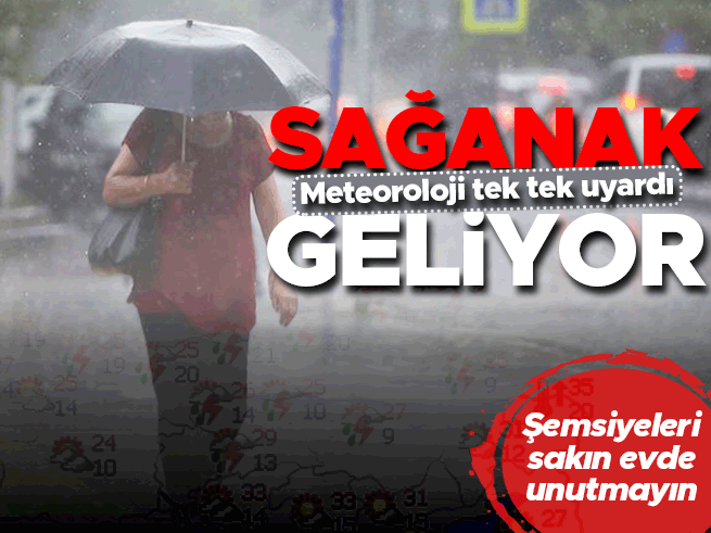 Meteoroloji uyardı: Sağanak ve kuvvetli rüzgar yolda