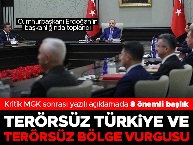 MGK'dan 8 Maddelik Bildiri: Terörsüz Türkiye Vurgusu