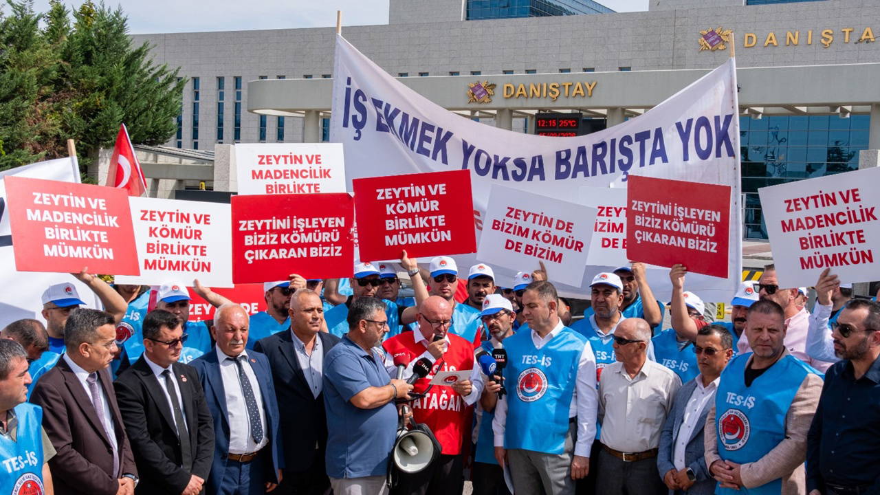 Milaslı muhtarlar Danıştay önünde: 'Kamulaştırma davası' açıklaması