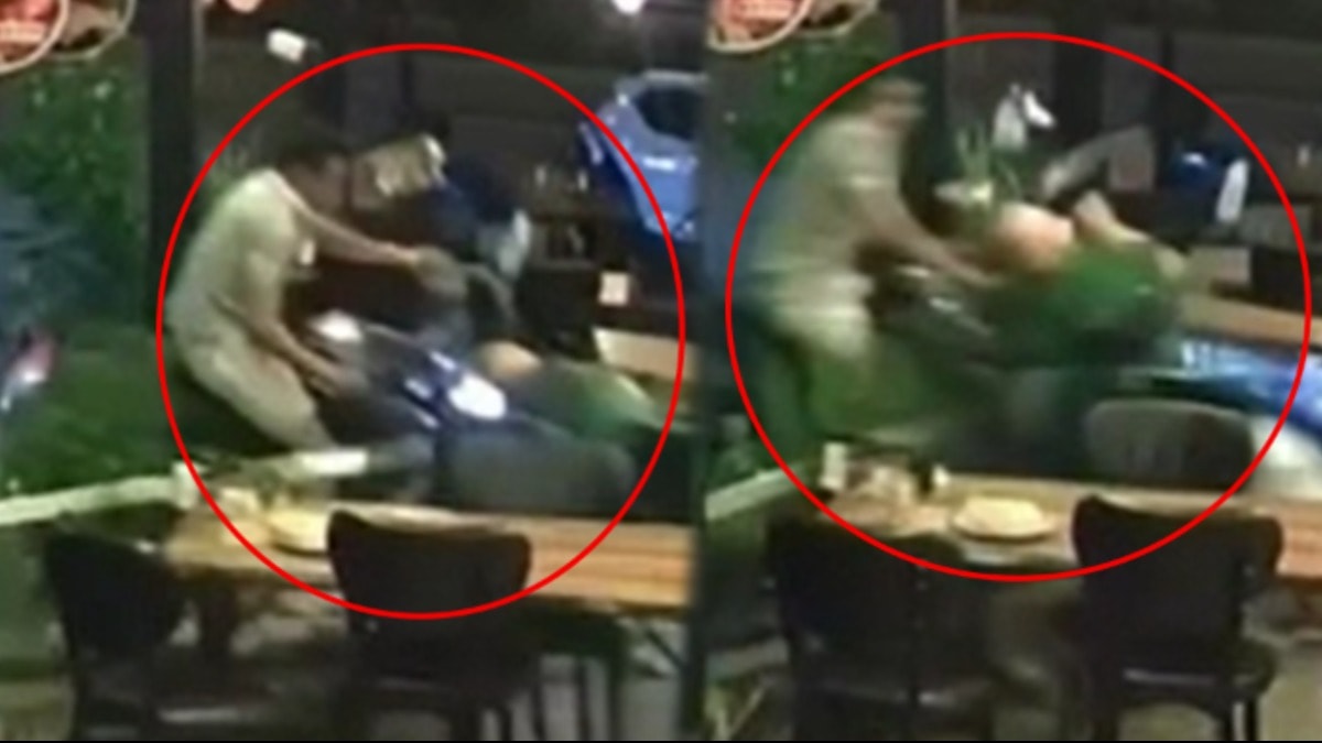 Lokantada oturan müşterinin üzerine motosiklet uçtu: 'Bu kadarı ancak filmlerde olur